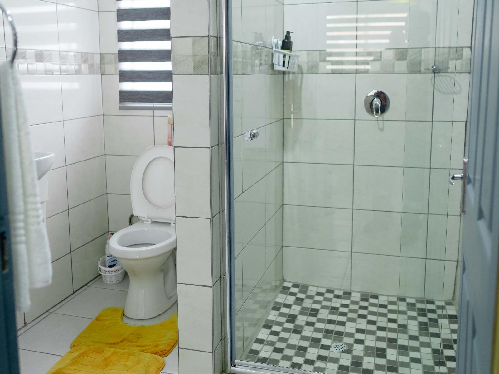 Bathroom — glass toilet